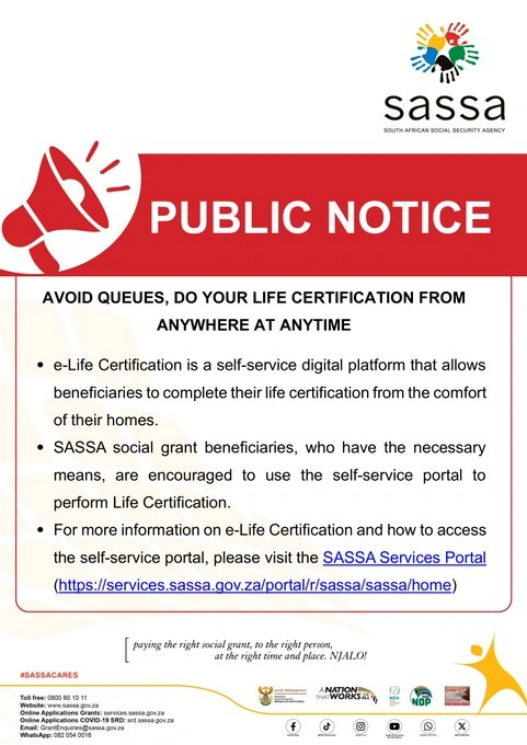 e life certificate sassa